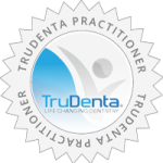 Approved TruDenta Practitioner Seal - TruDenta logo inside light gray seal