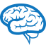 Chronic Migraine Icon - Blue brain