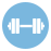 Muscle Exam Icon showing barbell