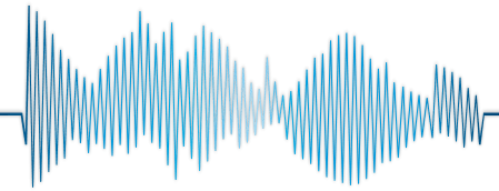 Illustration of blue sound waves