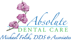 380 Family Dentistry Logo - Blue script type and green serif type with flowers illustration to left