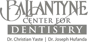 Ballantyne Center for Densistry Logo - Gray sans-serif and script type