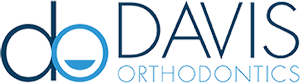 Davis Orthodontics Logo - Dark blue and bright blue sans-serif type