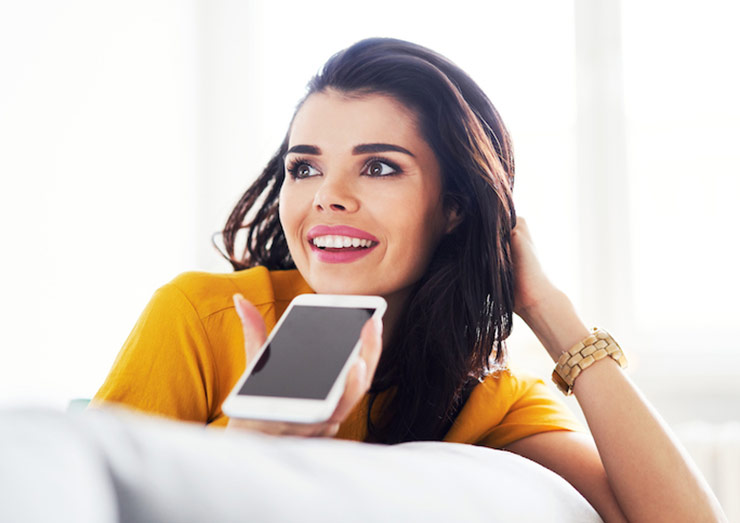 Young woman talking on cell phone