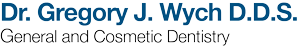 Dr Gregory J Wych DDS Logo - Dark blue and gray sans-serif type