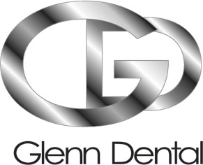 Glenn Dental Logo - Black sans-serif type with gray gradient GD initials on top