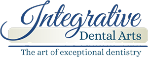 Integrative Dental Arts Logo - Dark blue script and serif type