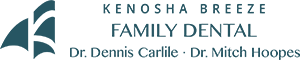 Kenosha Breeze Family Dental Logo - Dark turquoise sans-serif type with sailing icon to left