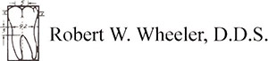 Robert W Wheeler DDS Logo - Black serif type with tooth schematic to left